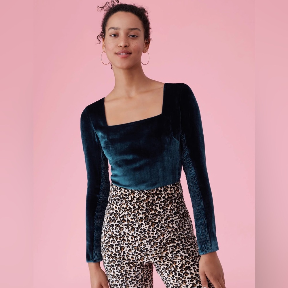 Rebecca Taylor velvet smock top